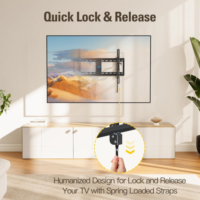 Mounting Dream UL Listed Advanced Tilt TV Wall Mount for Most 42-90 Inch TVs, TV Bracket with Full Tilt Extension up to 7", Fits 16", 18", 24" Studs, Max VESA 600x400mm and 120LBS MD2104 - Image 4